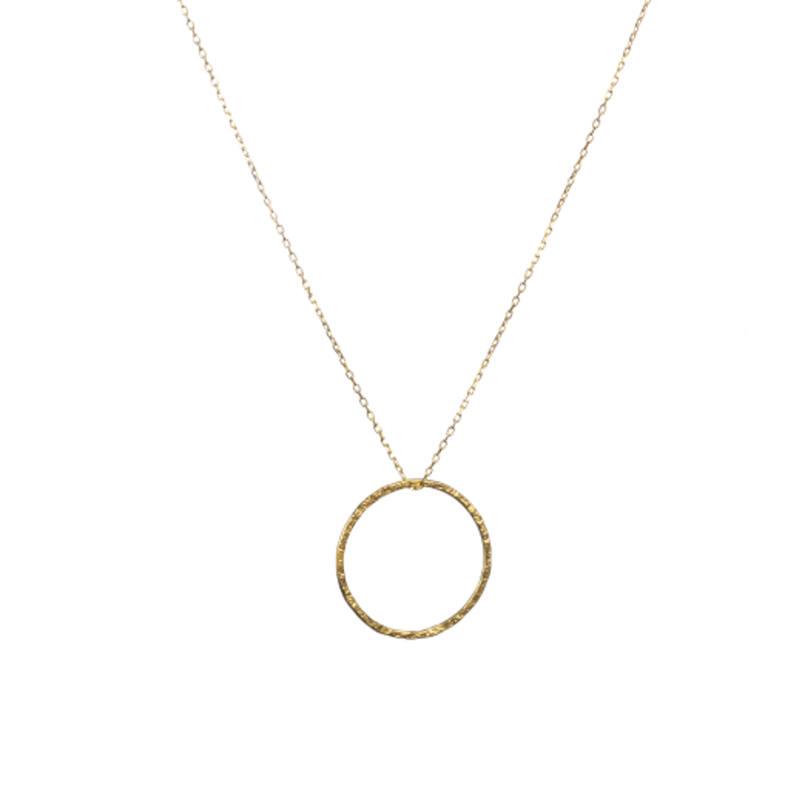 Gold Hammered Hoop Necklace - Whale and Dolphin Conservation Shop